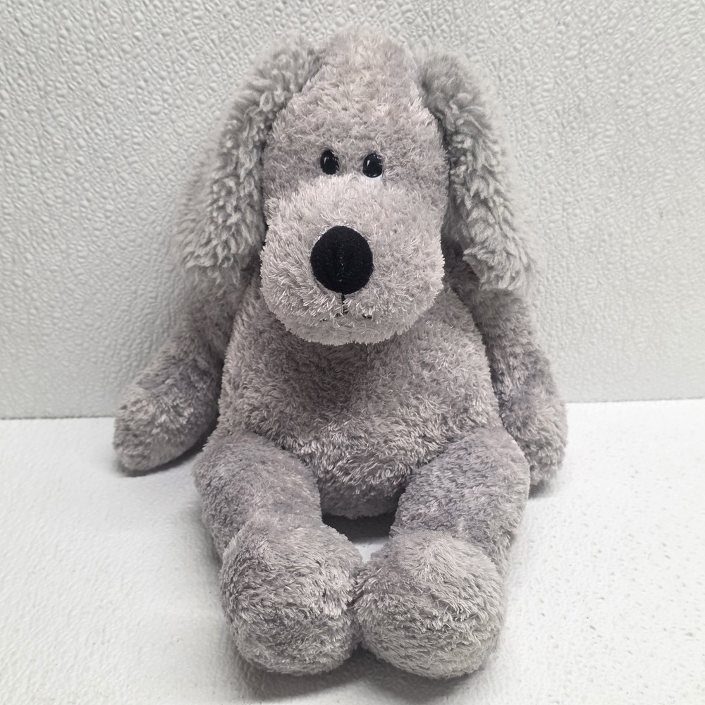 Russ Berrie Schmoozy Grey 13" Plush Dog Puppy Floppy Beanbag 24096